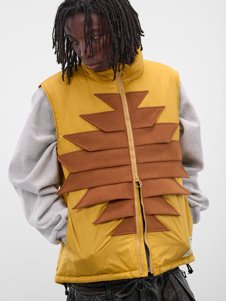 Mustard Nylon Zepher Fishing Vest (K2509SJ070-MUSTARD)