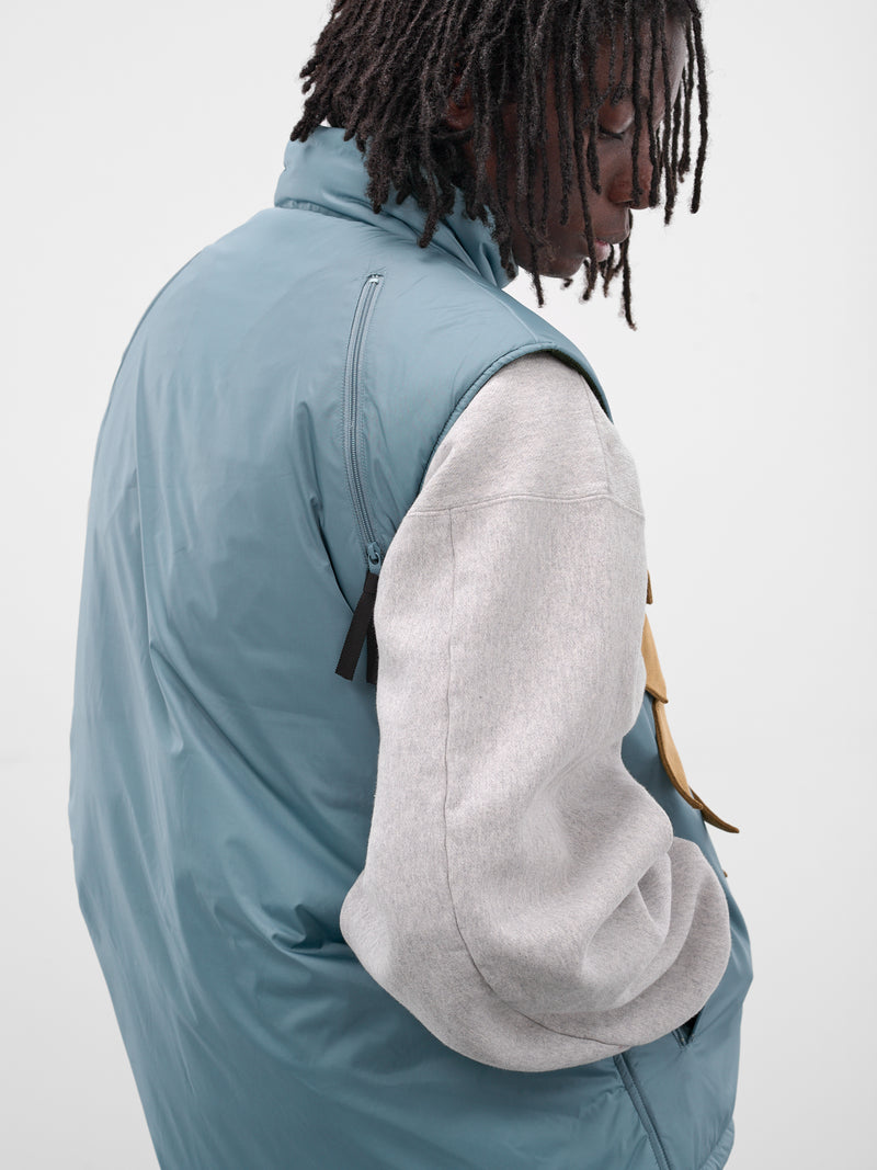 Blue Nylon Zepher Fishing Vest (K2509SJ070-SAX-LIGHT-BLUE)