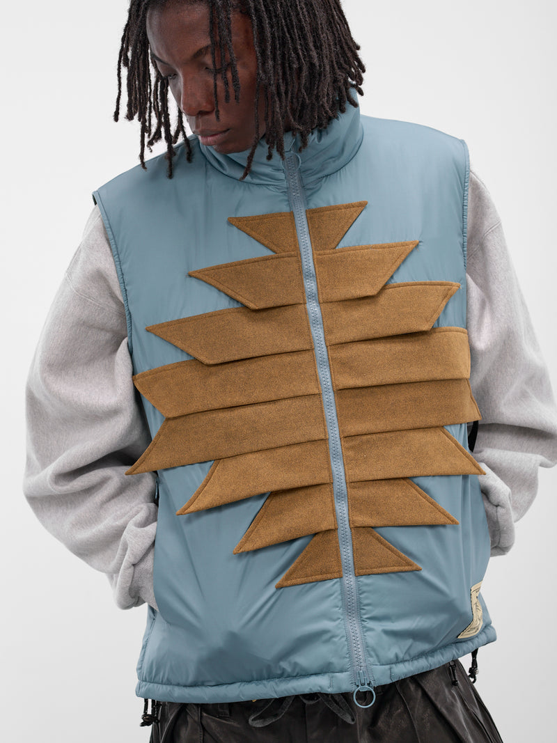 Blue Nylon Zepher Fishing Vest (K2509SJ070-SAX-LIGHT-BLUE)