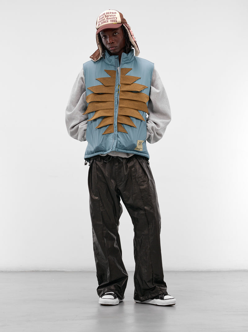 Blue Nylon Zepher Fishing Vest (K2509SJ070-SAX-LIGHT-BLUE)