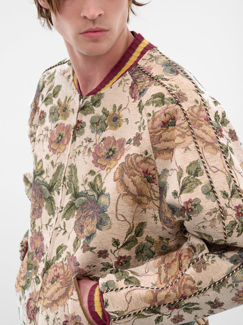 Beige Floral Japan Souvenir Jacket (K2510LJ103-BEIGE)