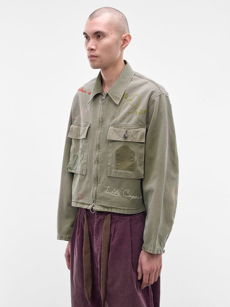 Khaki Hunter Drizzler Boxy Jacket (K2510LJ107-KHAKI)