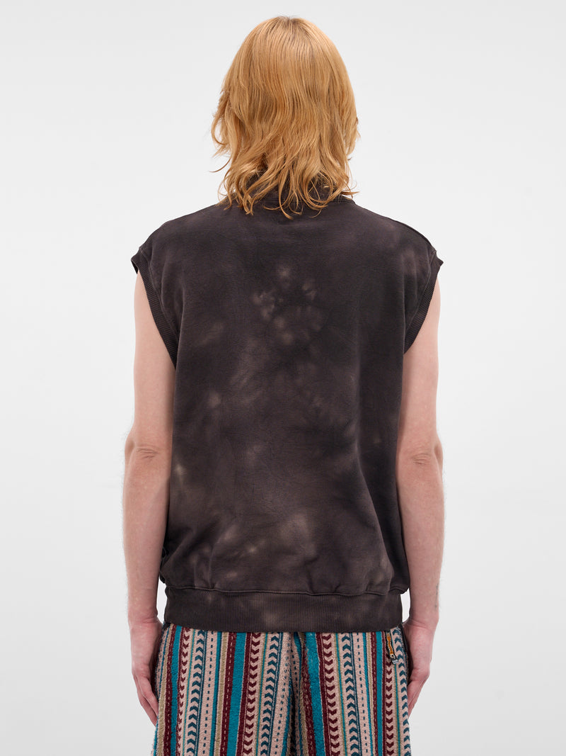 Charcoal Cotton Tie-Dye Cargo Vest (K2510SC139-CHARCOAL)
