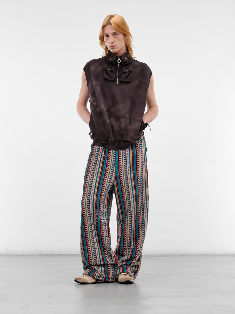 Fleece Knit Colombia Strip Pants (K2511LP190-MULTI)