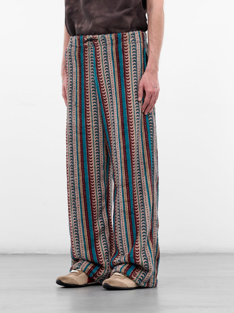 Fleece Knit Colombia Strip Pants (K2511LP190-MULTI)