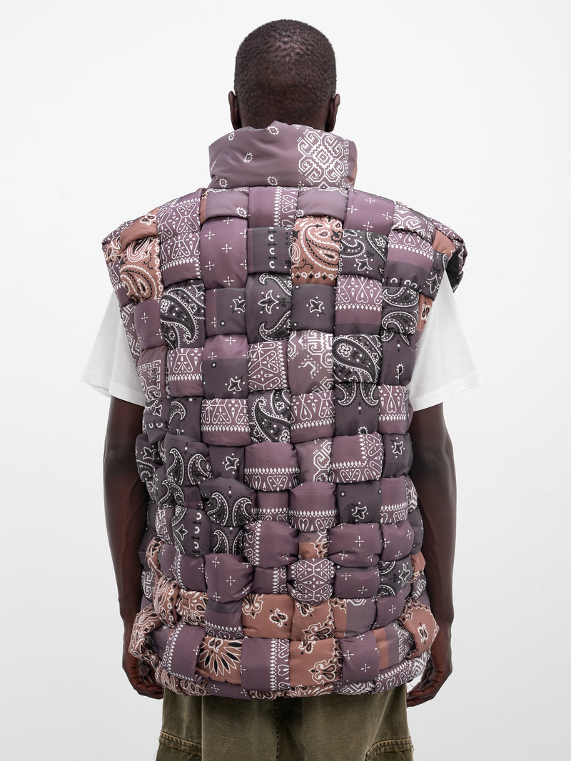 Nylon Bandana Keel Woven Vest (K2511SJ196-BROWN)