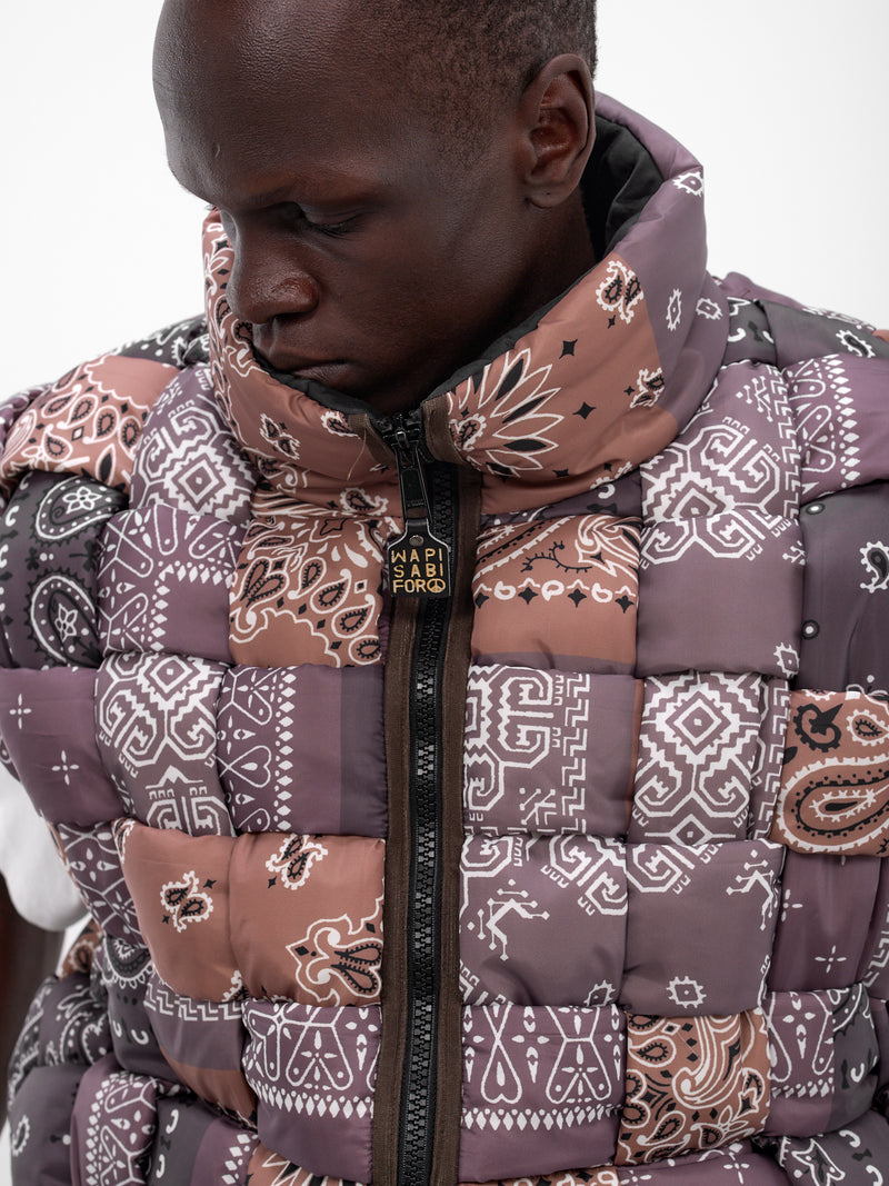 Nylon Bandana Keel Woven Vest (K2511SJ196-BROWN)