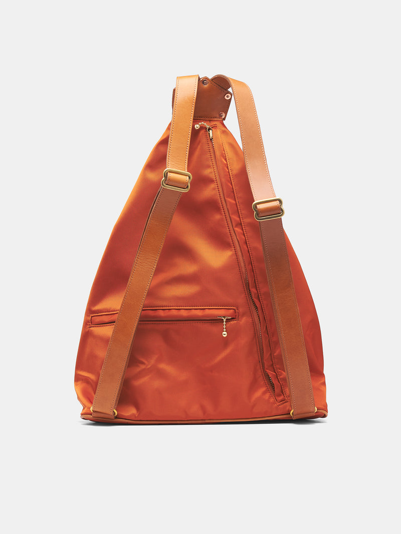 Orange Nylon & Leather Medicine Bag (K2513XB575-ORANGE)
