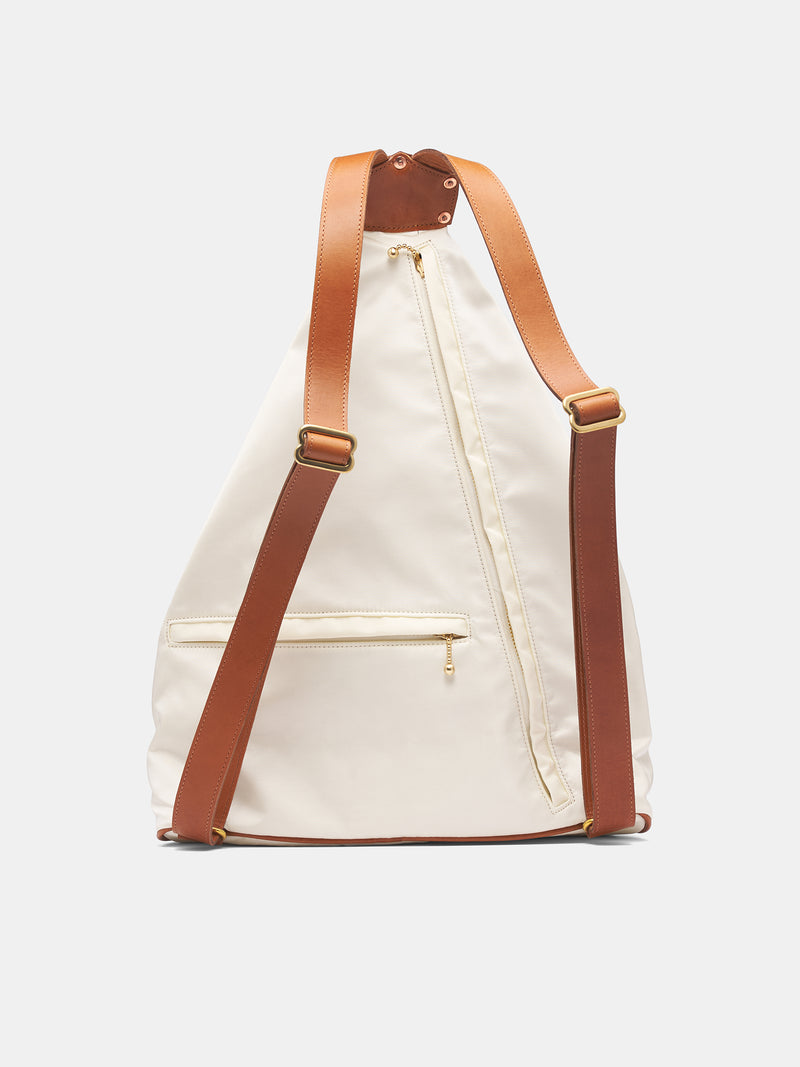 White Nylon & Leather Medicine Bag (K2513XB575-WHITE)