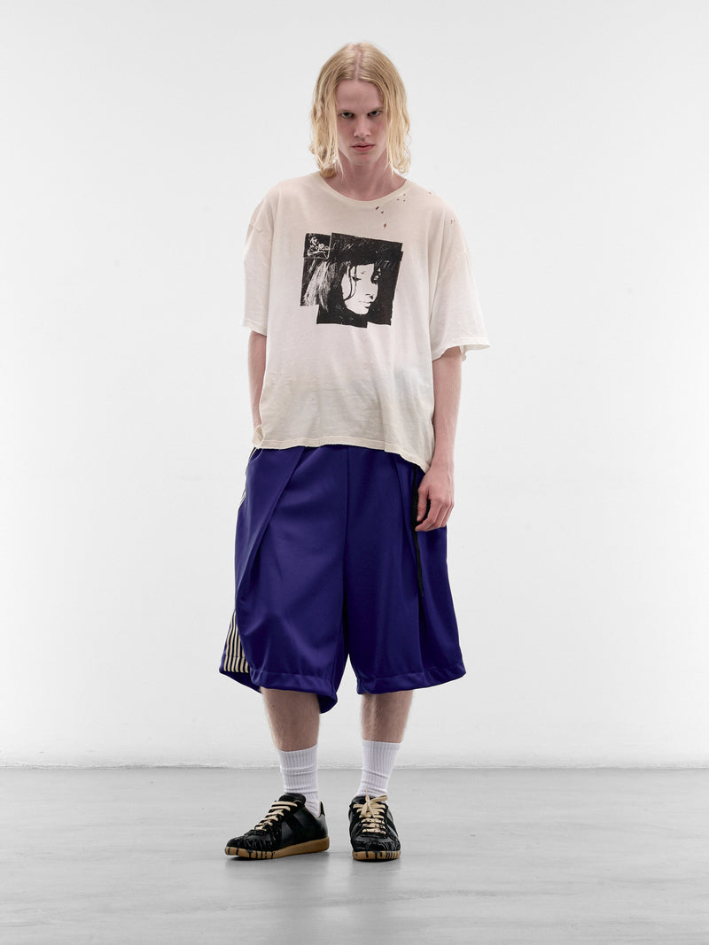 Kome-Kome Stripe Track Jorts (K2604LP128-CBL-COBALT-BLUE)