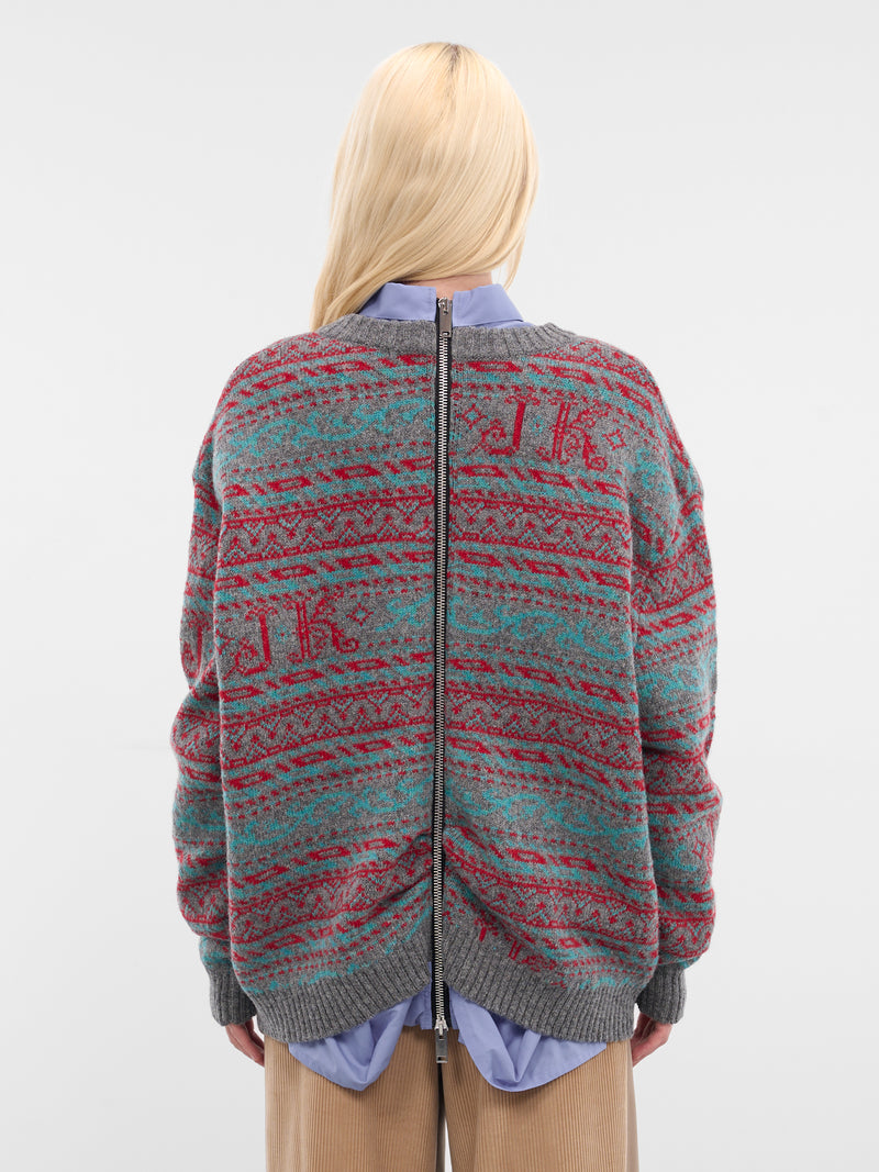 Kairall Layered Shirt Jacquard Sweater (KAIRALL-MULTICOLOR)