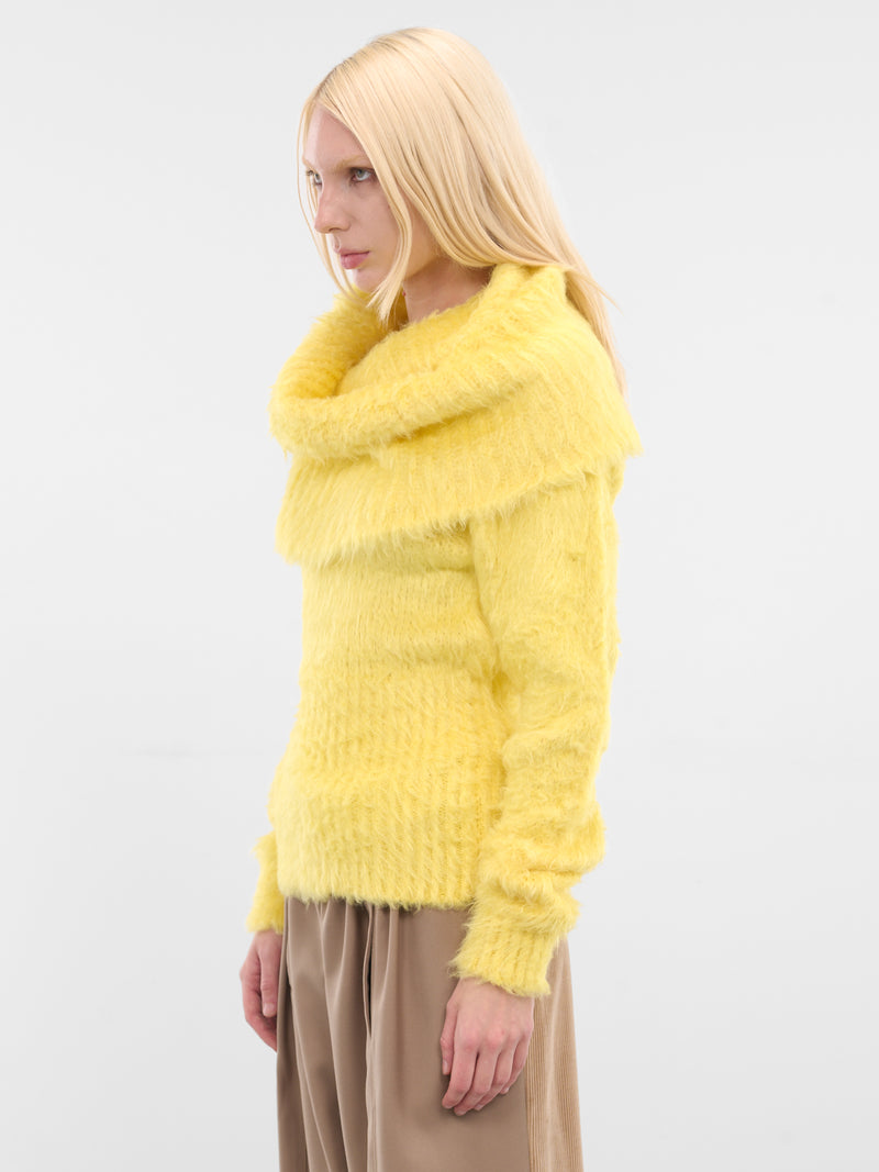 Katching Yellow Silk Knit Sweater (KATCHING-YELLOW)