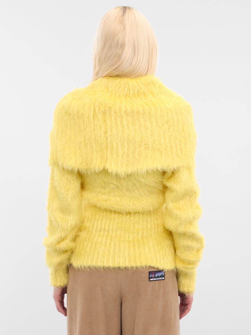 Katching Yellow Silk Knit Sweater (KATCHING-YELLOW)