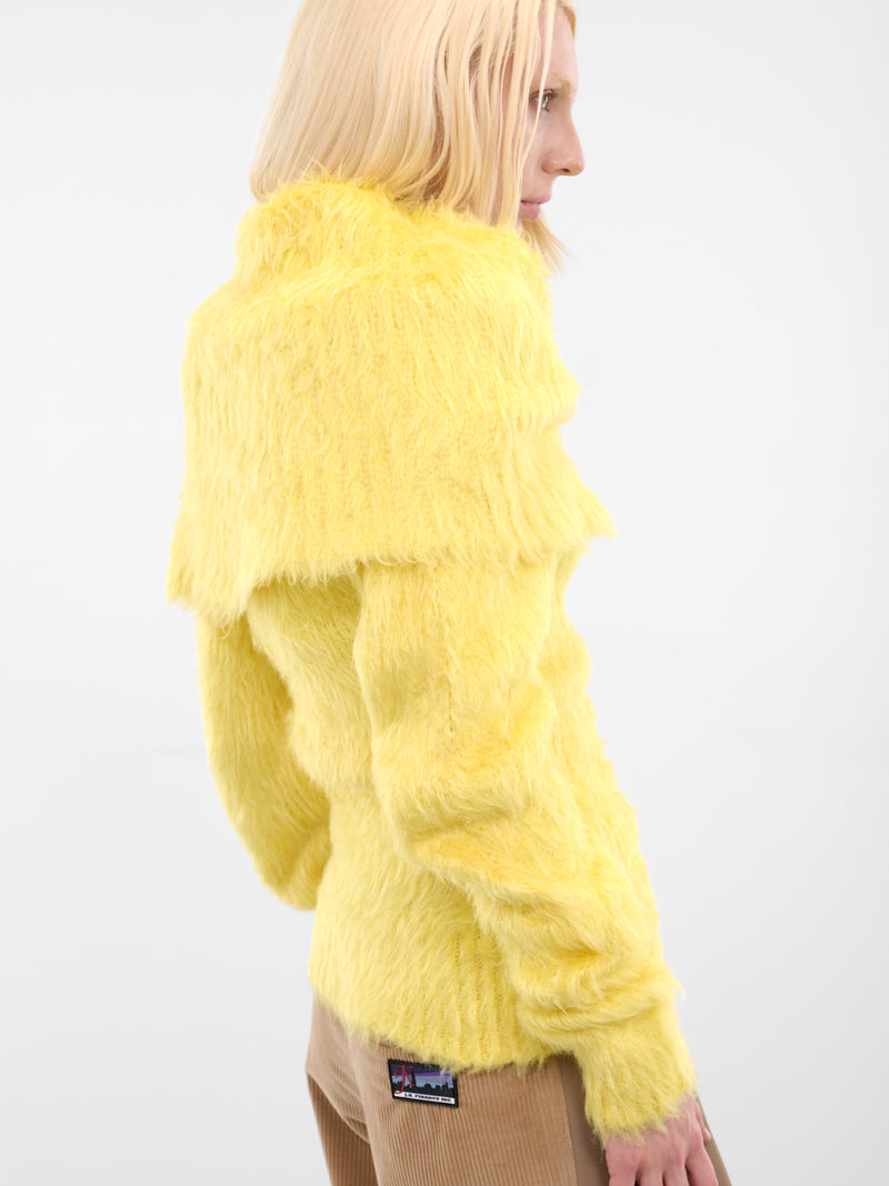 Katching Yellow Silk Knit Sweater (KATCHING-YELLOW)