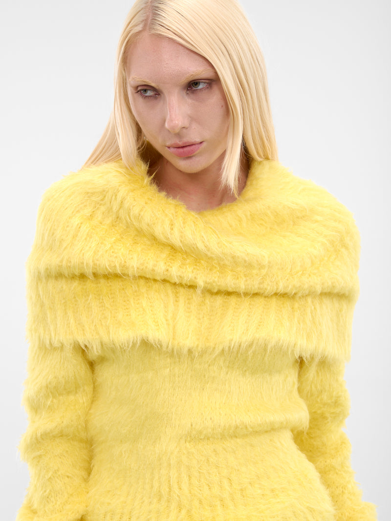 Katching Yellow Silk Knit Sweater (KATCHING-YELLOW)