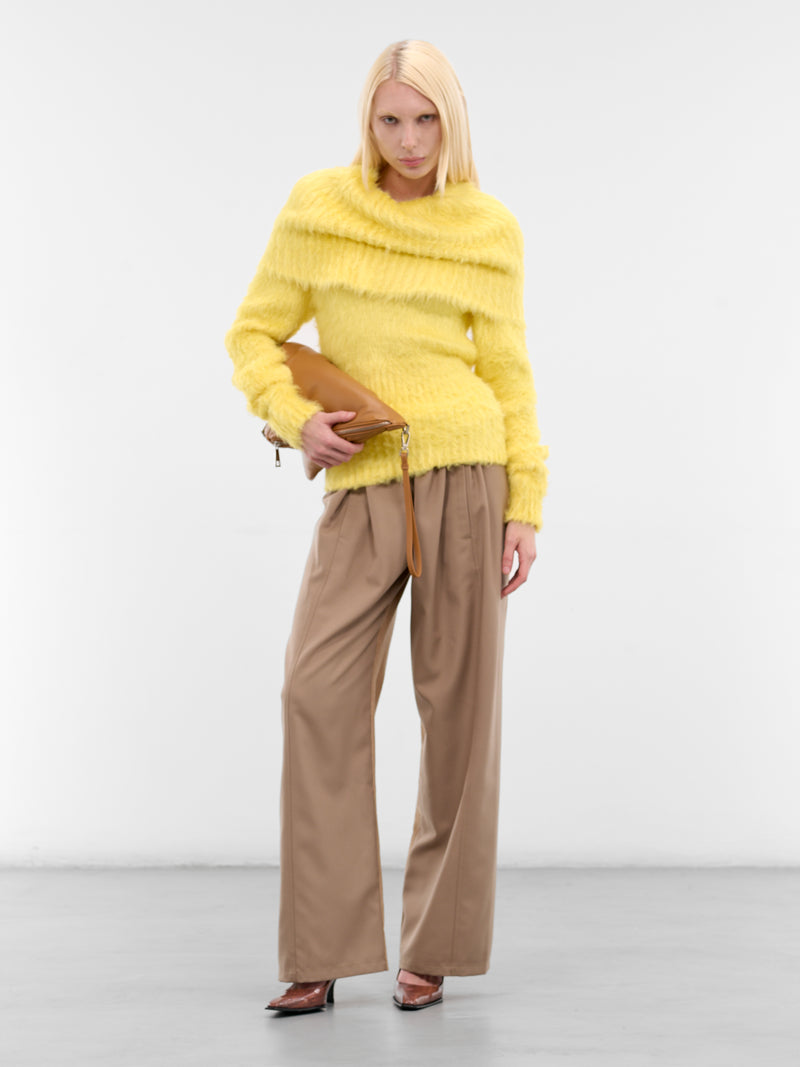 Katching Yellow Silk Knit Sweater (KATCHING-YELLOW)