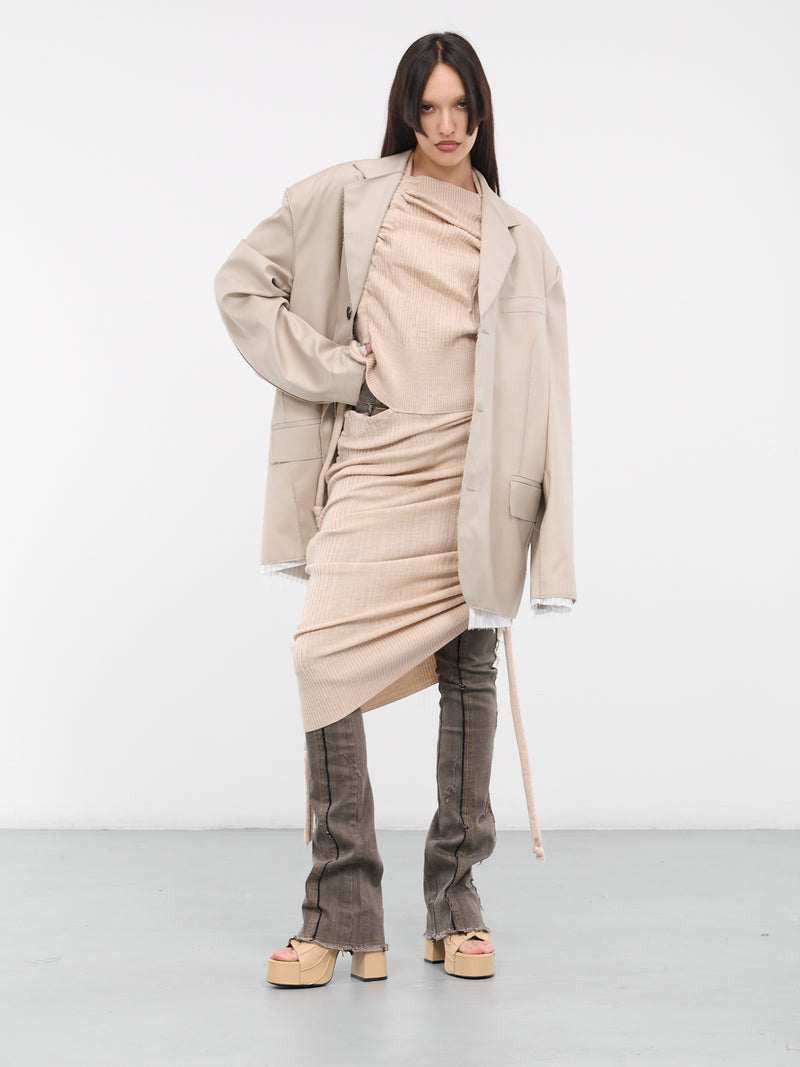 Gathered Dress (KDR03-01-SAND)