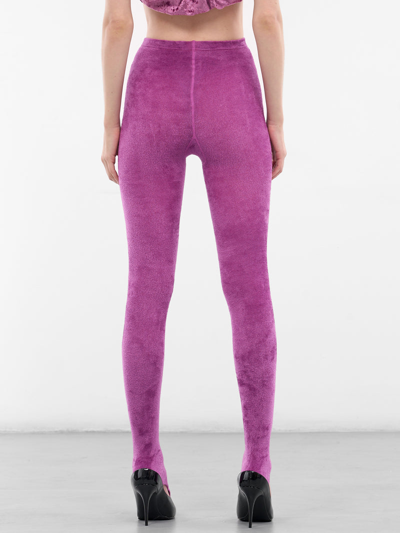 Keggs Purple Fuzzy Knit Leggings (KEGGS-PURPLE)