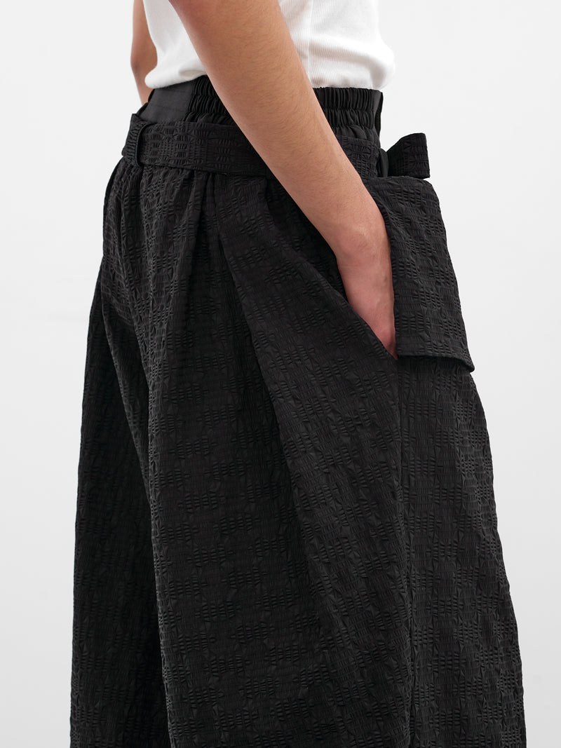 Kholong Black Technical Wide Trousers (KHOLONG-BLACK-DIAMOND)