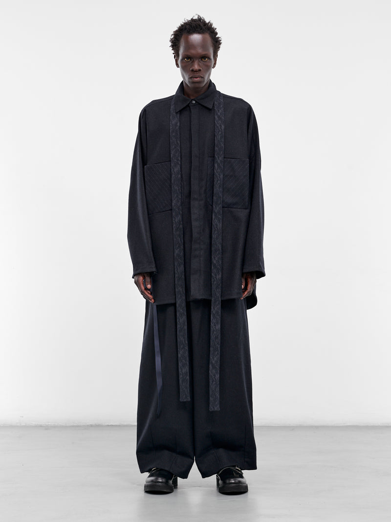 Kirtis Navy Wool Cape Shirt (KIRTIS-NAVY)