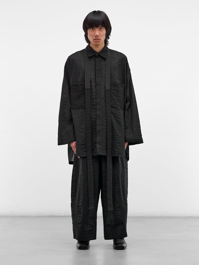 Kirtis Black Seerlawn Cape Shirt (KIRTIS-BLACK-SEERLAWN)