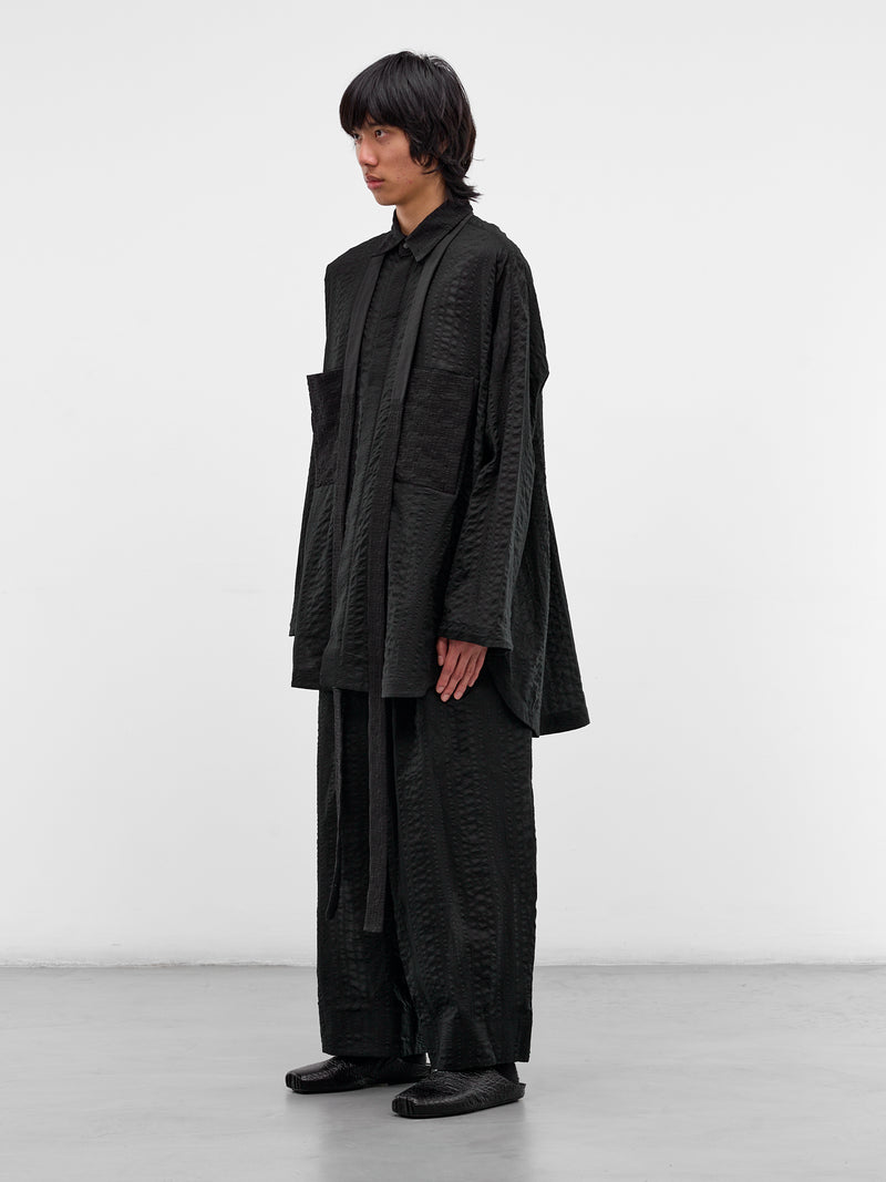 Kirtis Black Seerlawn Cape Shirt (KIRTIS-BLACK-SEERLAWN)