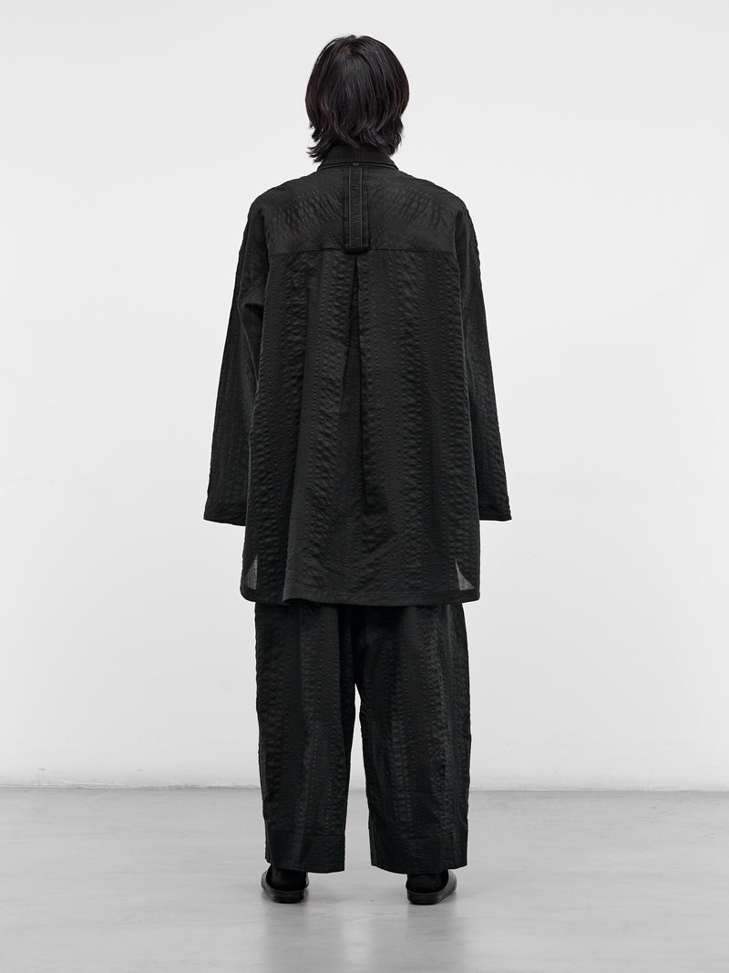 Kirtis Black Seerlawn Cape Shirt (KIRTIS-BLACK-SEERLAWN)