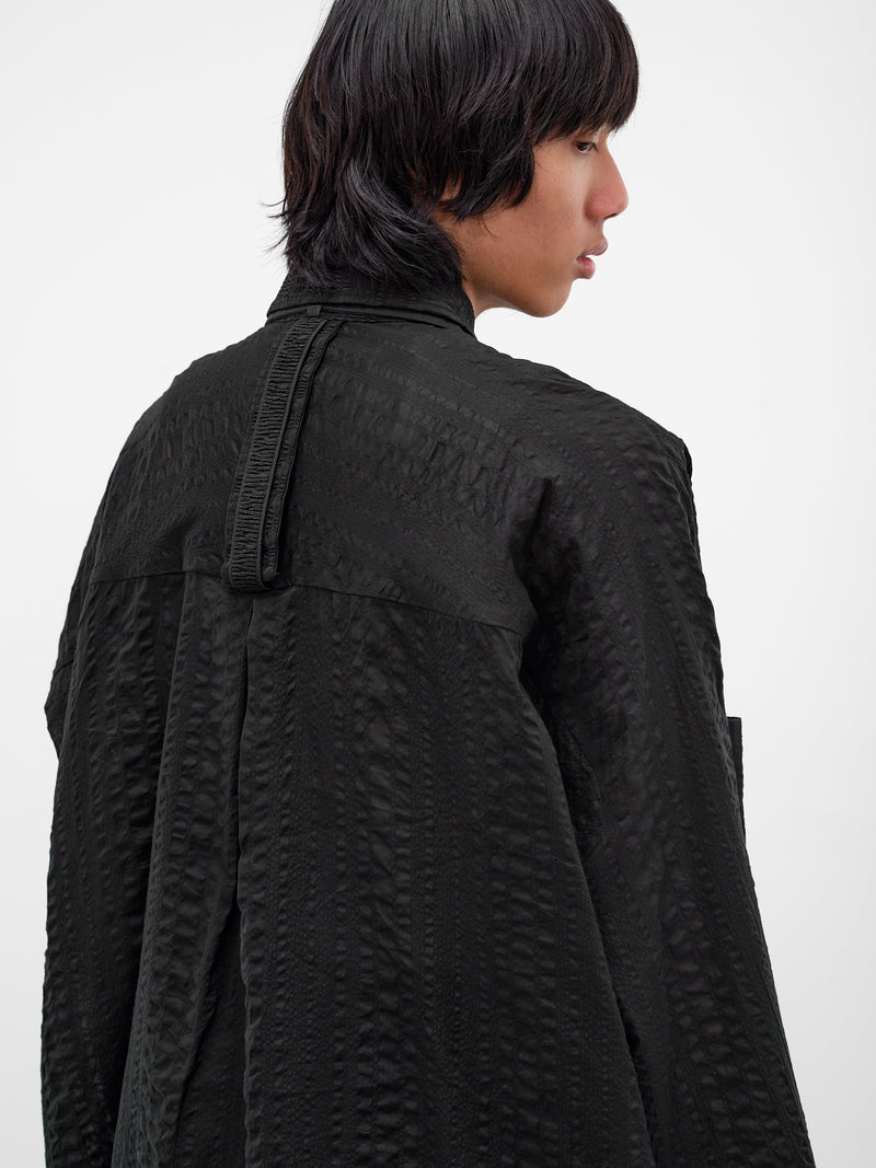 Kirtis Black Seerlawn Cape Shirt (KIRTIS-BLACK-SEERLAWN)