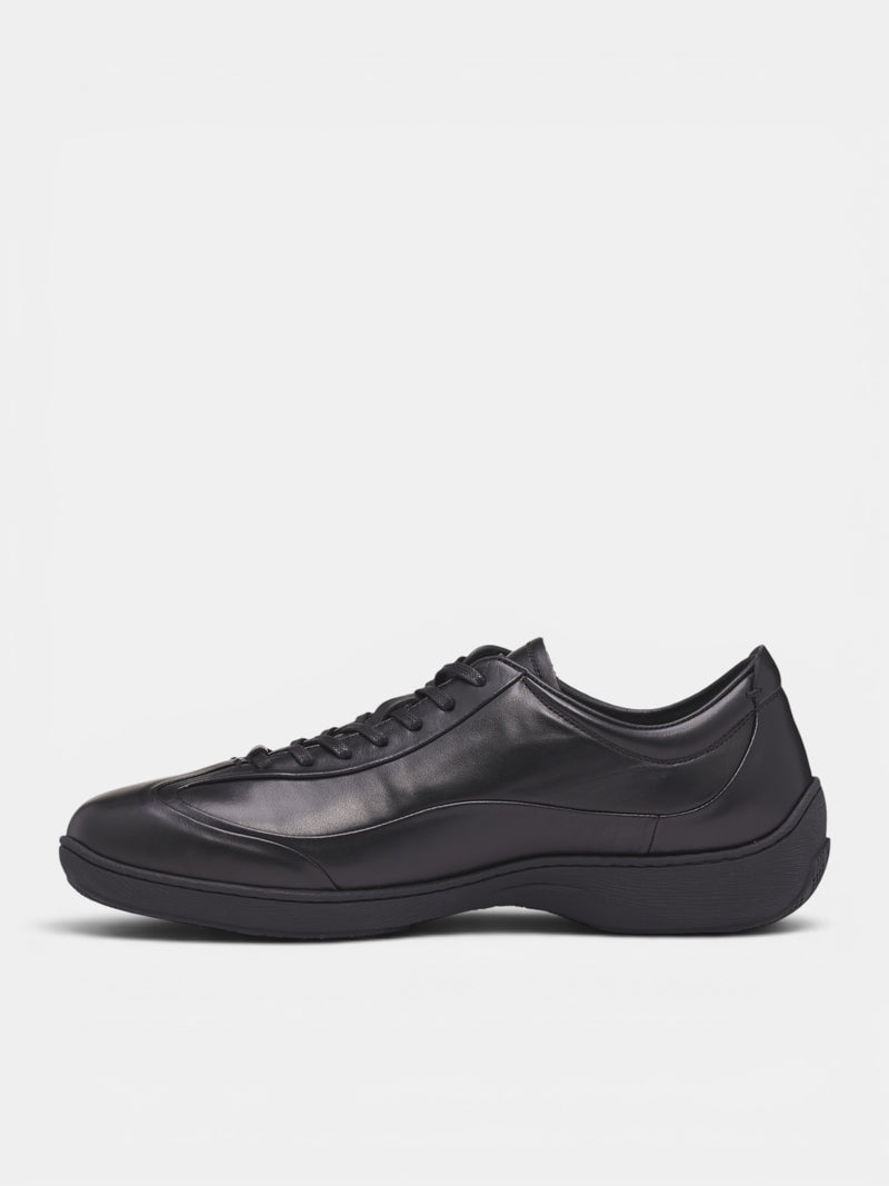 Black Leather Sneakers (KKAW26FT01-107-BLACK)