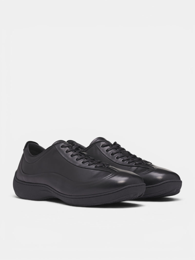 Black Leather Sneakers (KKAW26FT01-107-BLACK)