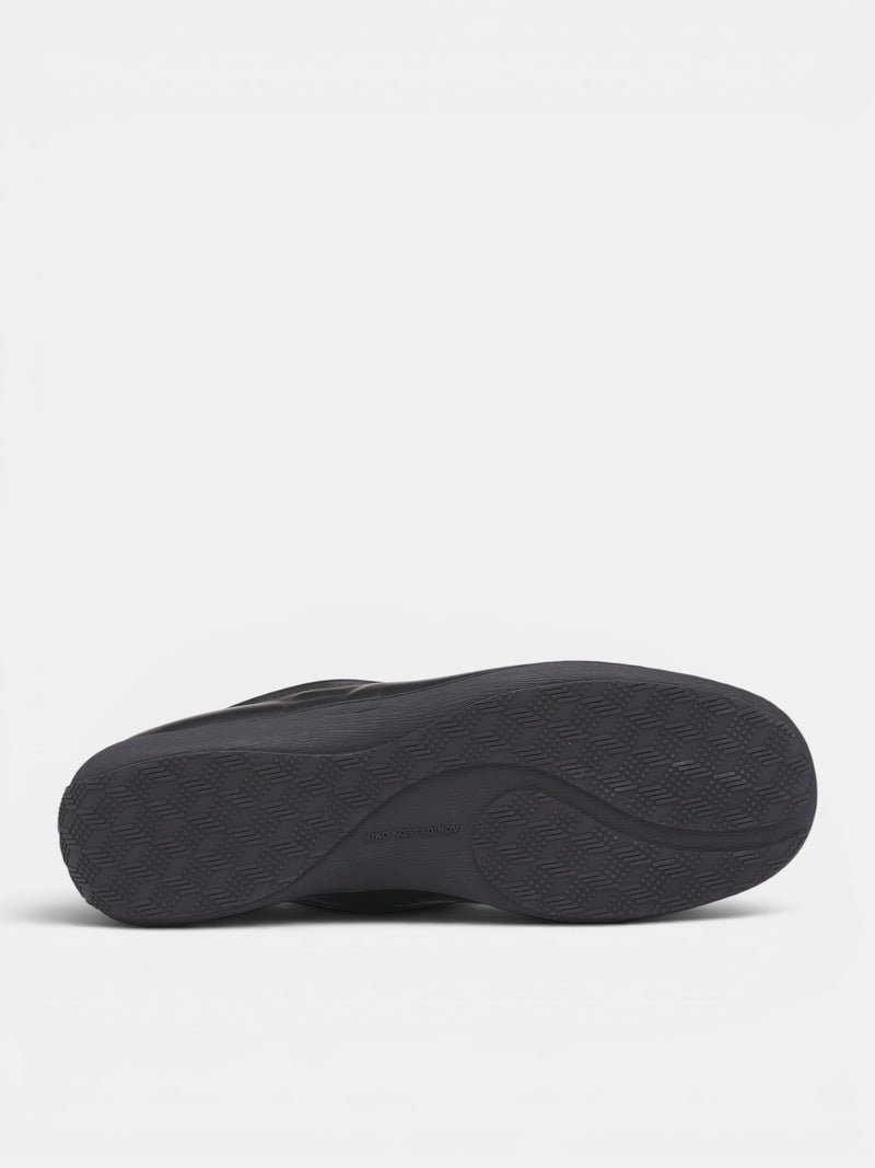 Black Leather Slip-On Sneakers (KKAW26FT02-112-BLACK)