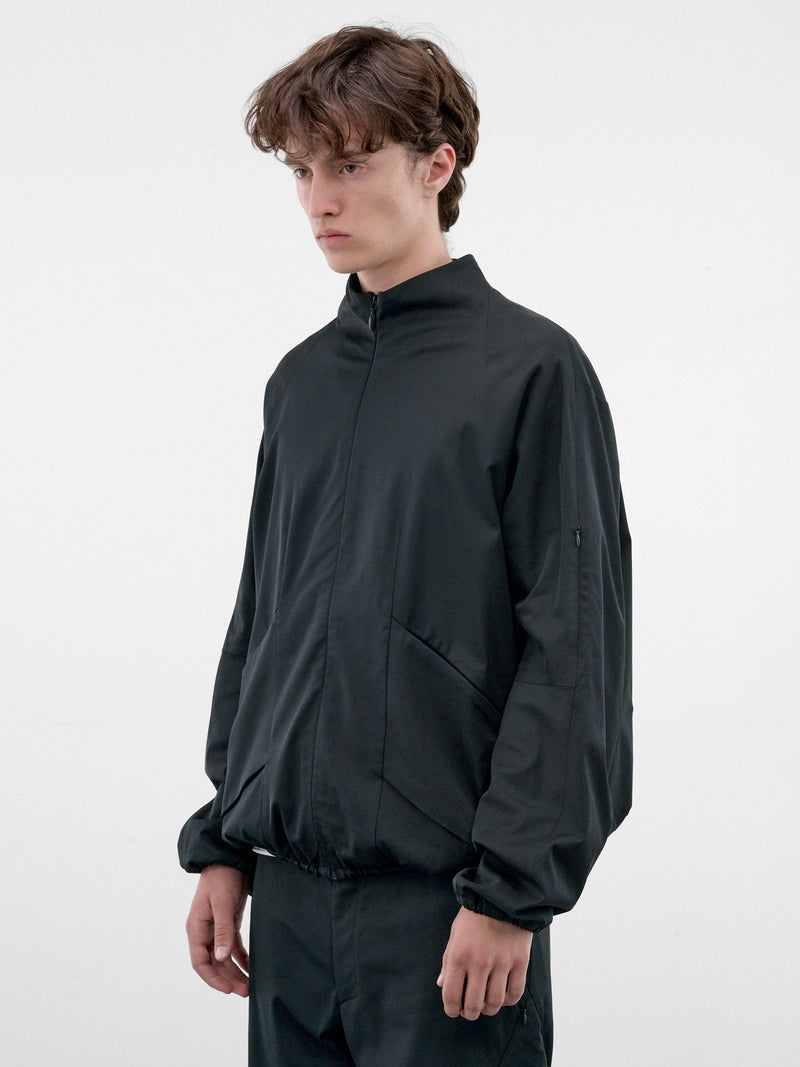 Petrol Blue Angular Zip Jacket (KKAW26J09-46-PETROL-BLUE)