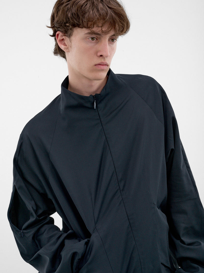 Petrol Blue Angular Zip Jacket (KKAW26J09-46-PETROL-BLUE)