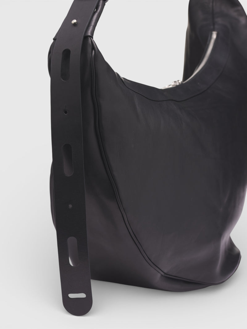 Black Leather Moravia Bag (KKSS26BG03-114-OBSIDIAN-BLACK)