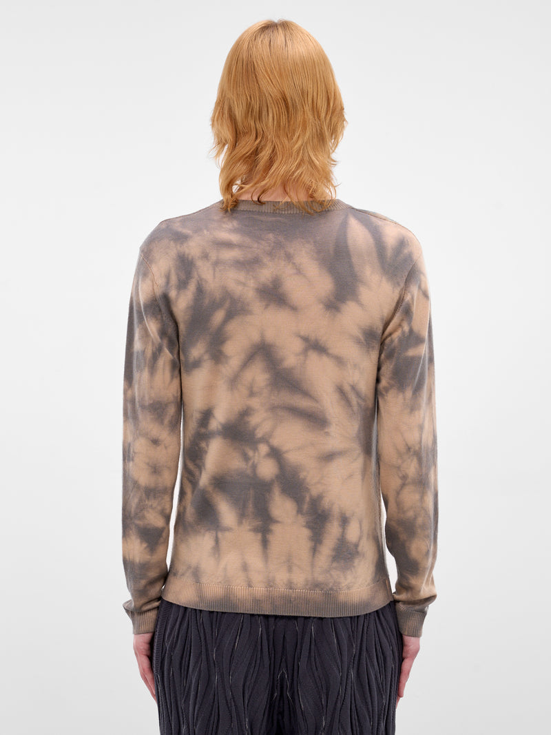 Hatha Tie-Dye Argyle Knit Sweater (KKSS26KN04-107-PECAN)