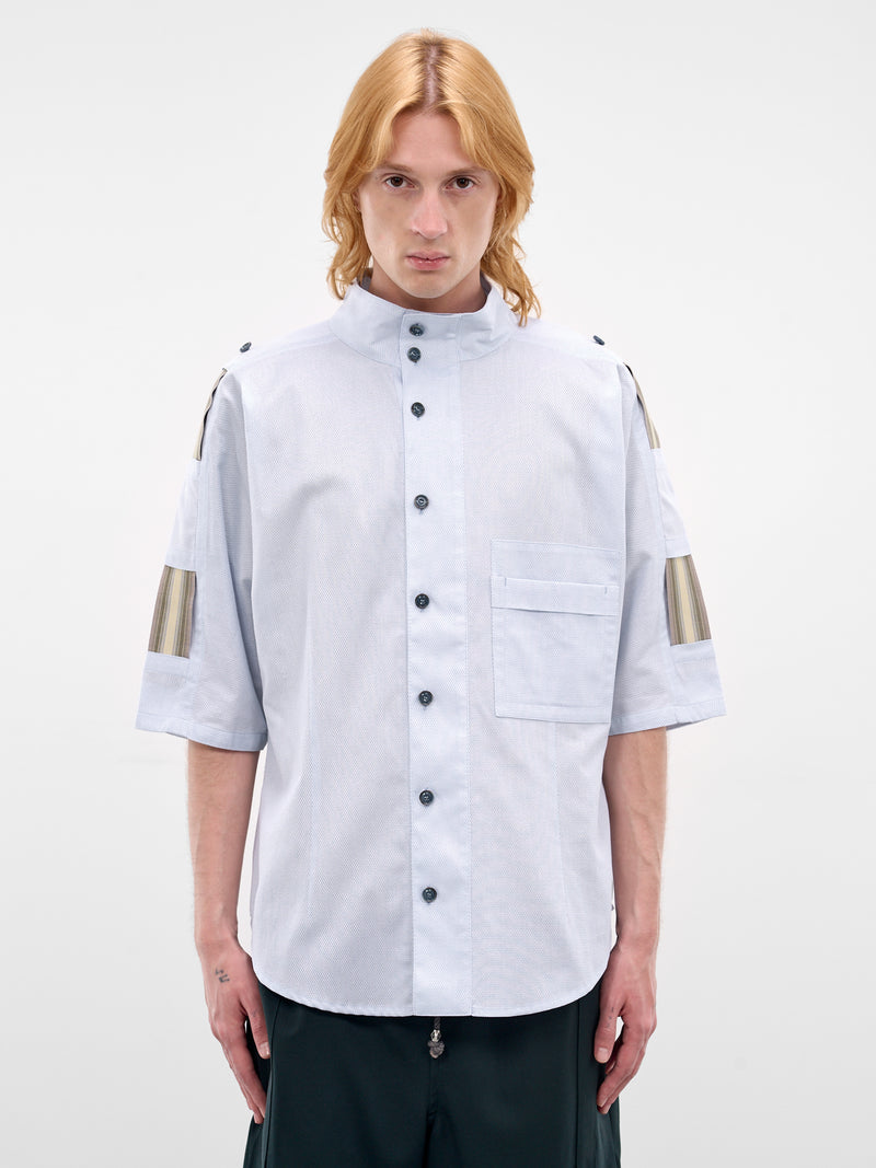 Gabor Cotton Mesh Strap Shirt (KKSS26SH04-PALE-BLUE)