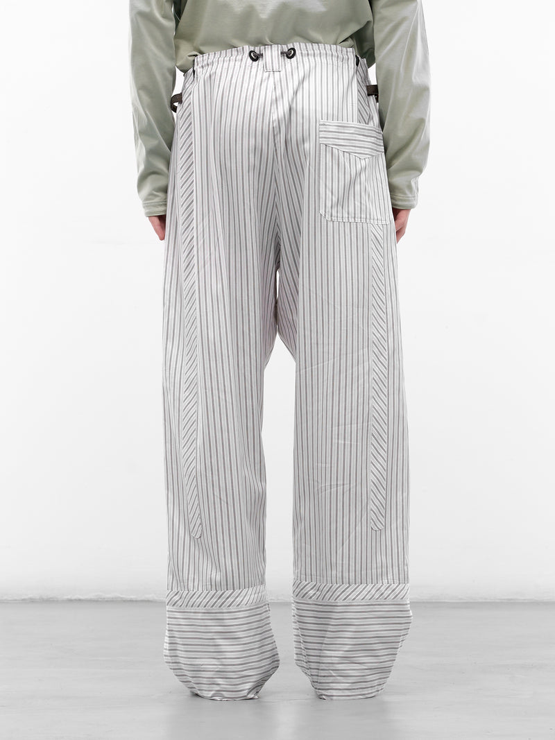 Diagonal Striped Kyan Trousers (KKSS26T06-22-KHAKI-BEIGE)
