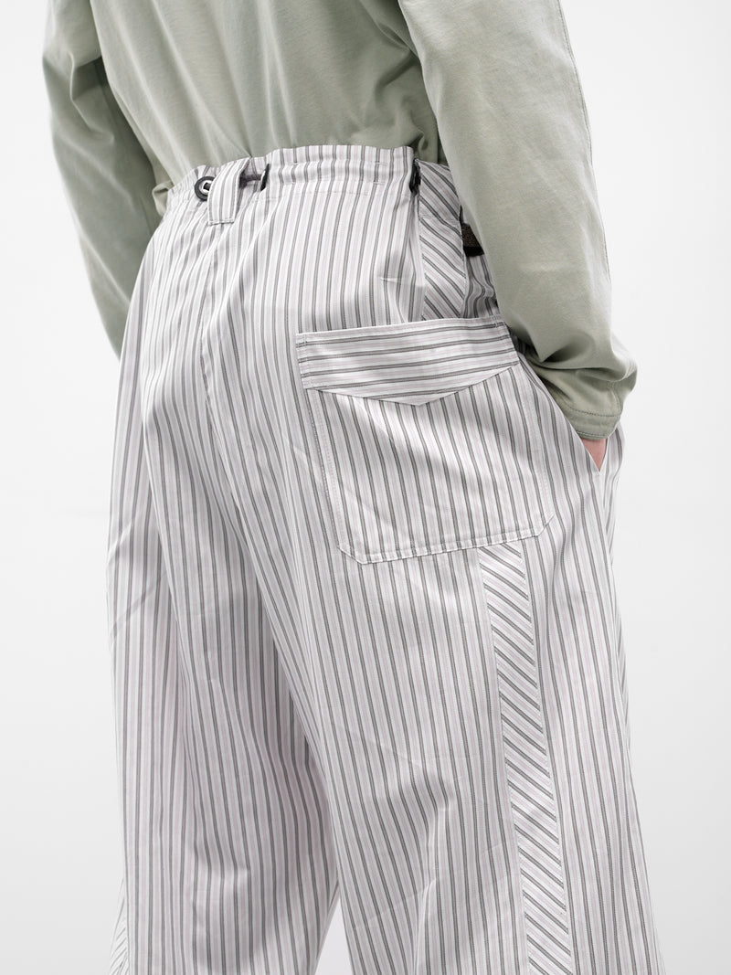 Diagonal Striped Kyan Trousers (KKSS26T06-22-KHAKI-BEIGE)