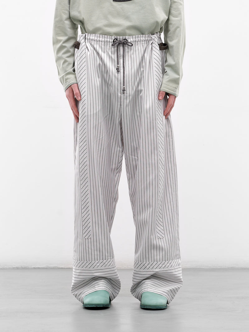 Diagonal Striped Kyan Trousers (KKSS26T06-22-KHAKI-BEIGE)