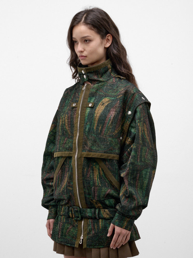 Forest Print Chine Zip Jacket (KKWAW26J03-31-FOREST-PRINT)