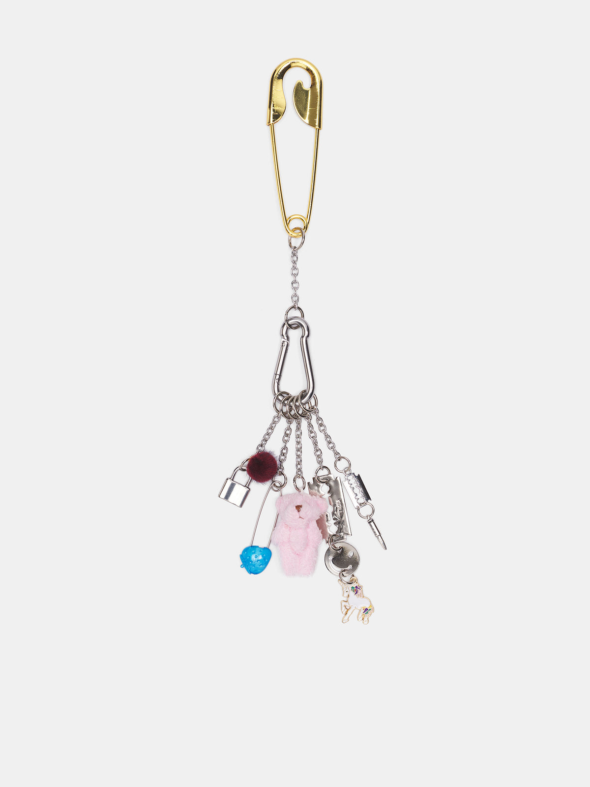 Punk Safety Pin Key Charm (KL1033-MULTI)