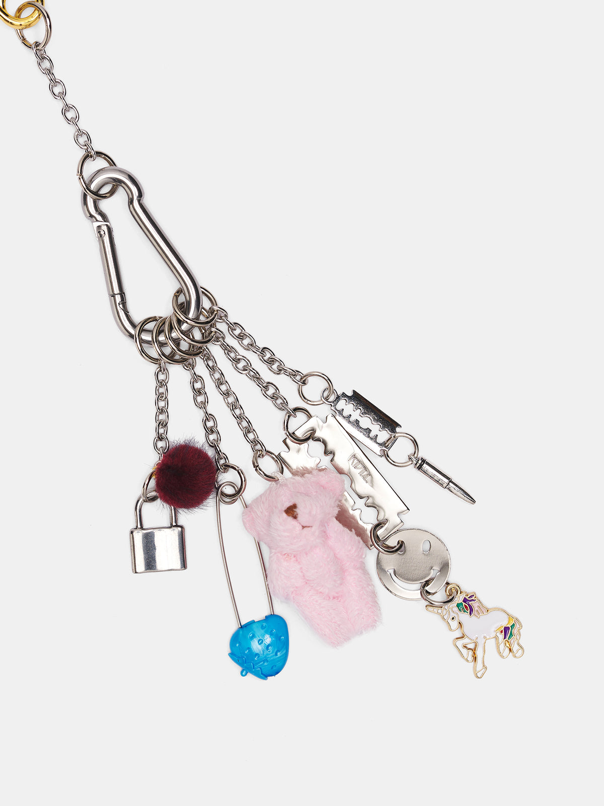 Punk Safety Pin Key Charm (KL1033-MULTI)