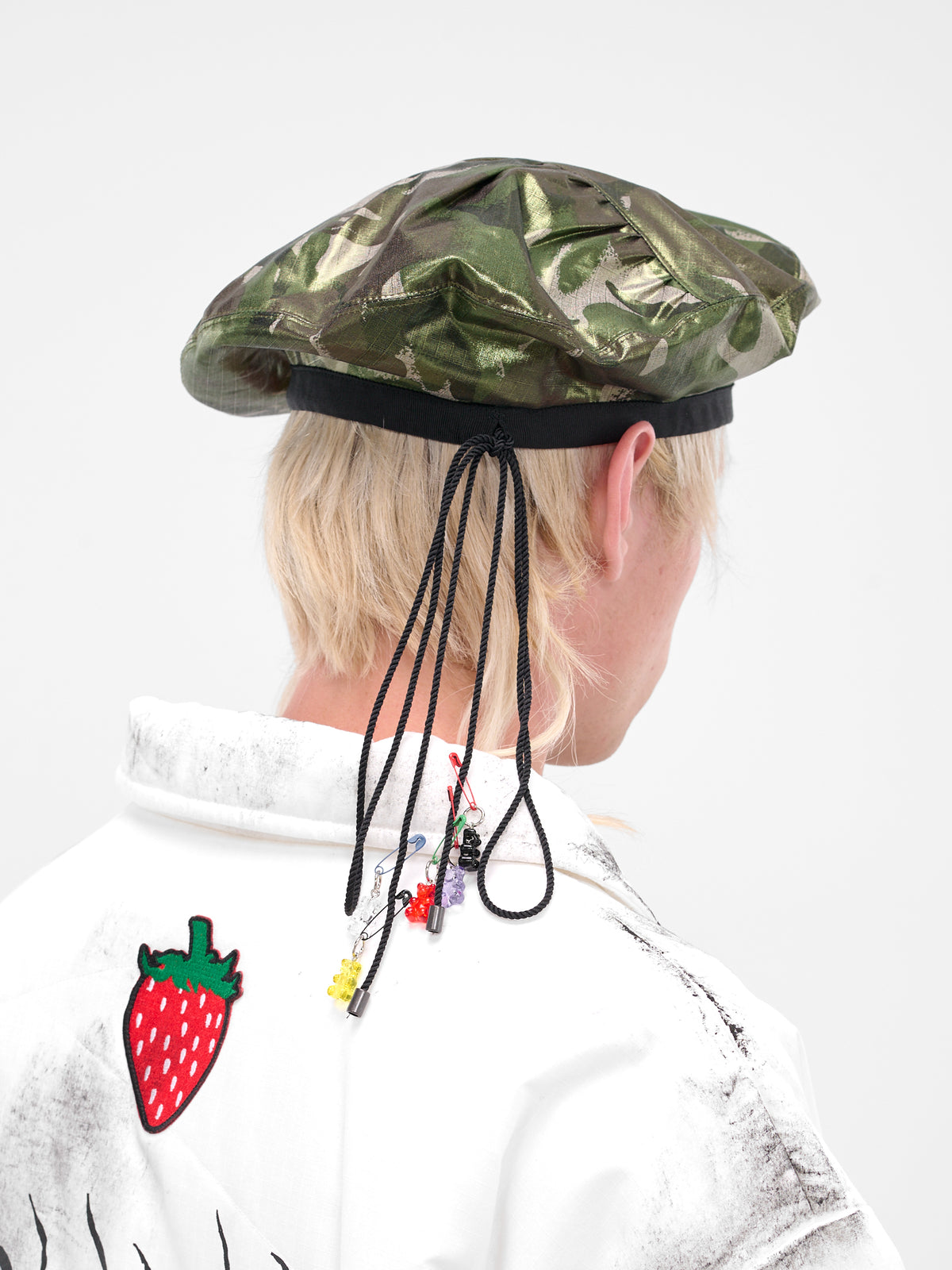 Green Coated Camo Beret Hat (KL1042-CAMO-GREEN)