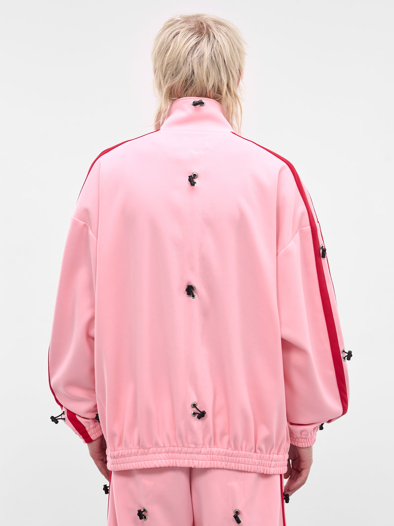 Pink Nylon Bungee Track Jacket (KL1064-PINK)
