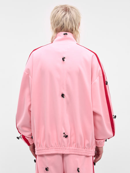 Pink Nylon Bungee Track Jacket (KL1064-PINK)