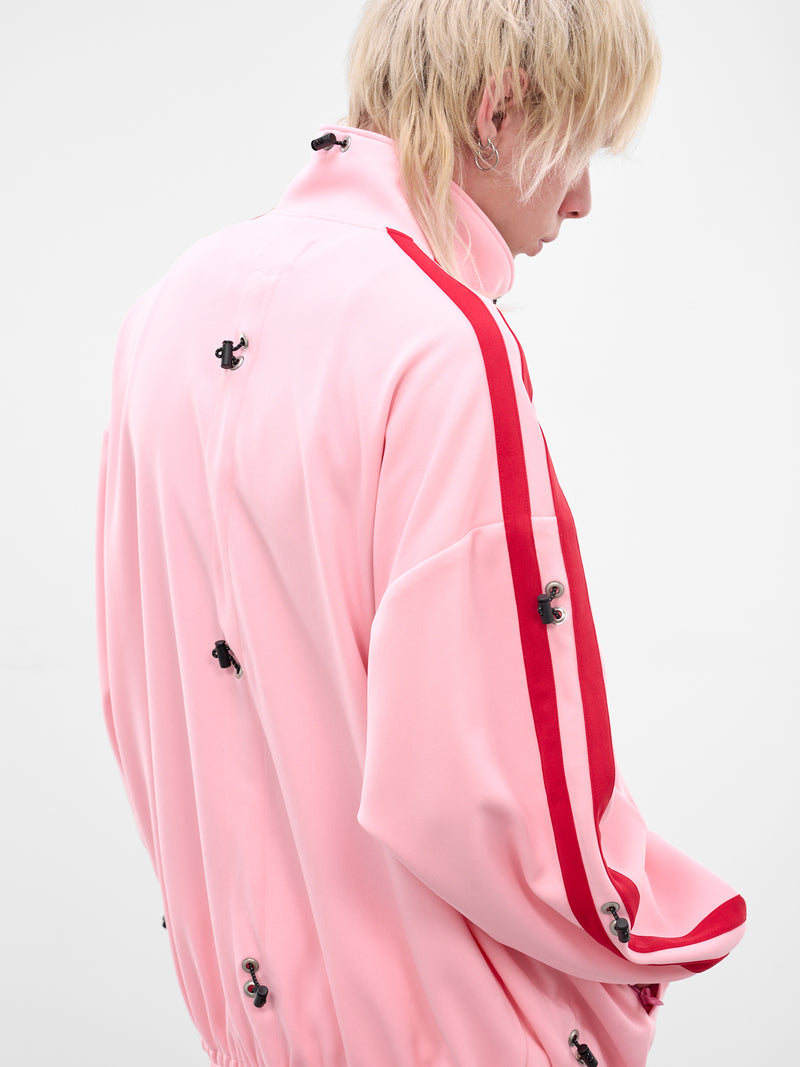 Pink Nylon Bungee Track Jacket (KL1064-PINK)