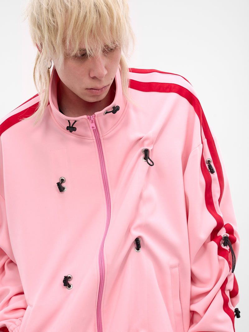 Pink Nylon Bungee Track Jacket (KL1064-PINK)