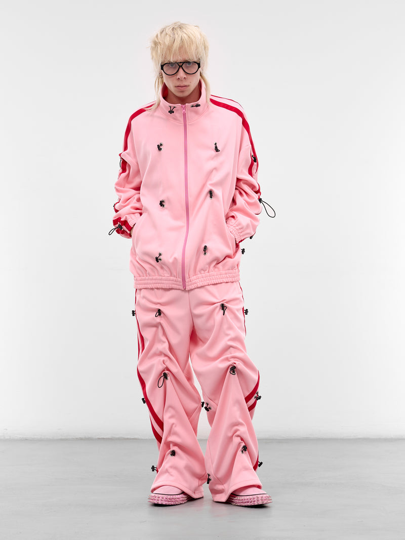 Pink Nylon Bungee Track Jacket (KL1064-PINK)