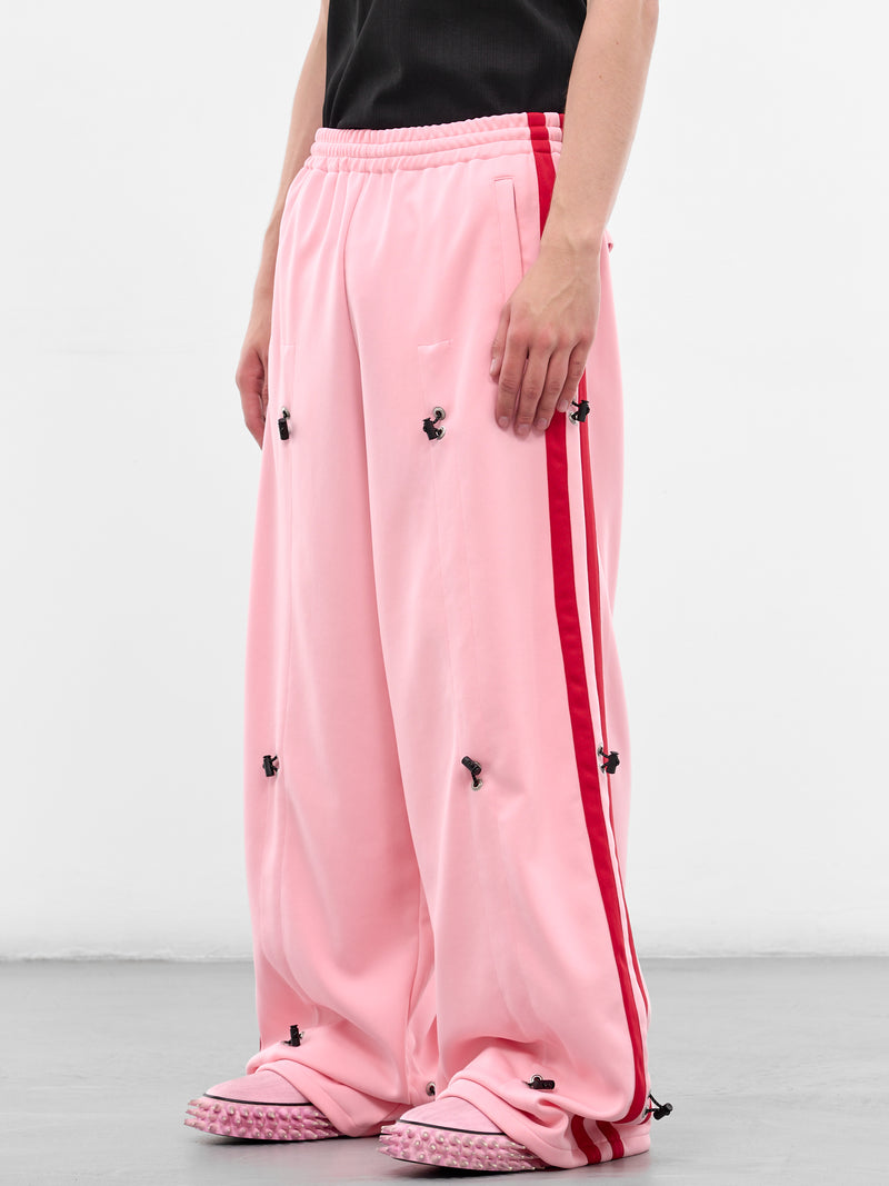 Pink Bungee Striped Track Pants (KL1065-PINK)