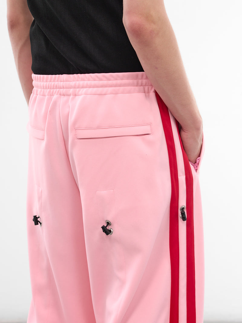Pink Bungee Striped Track Pants (KL1065-PINK)